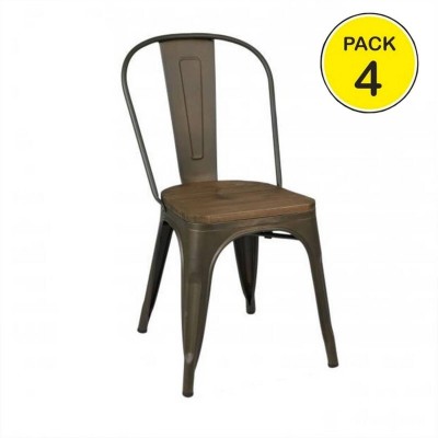 Pack 4 Cadeiras Liv (Cinza Escuro)