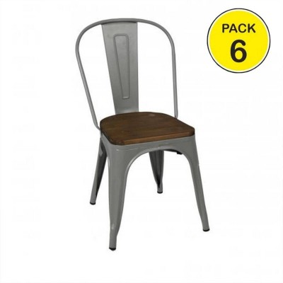 Pack 6 Cadeiras Liv (Cinza Claro)