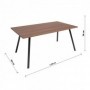Mesa de Jantar Fixa Retangular Brest