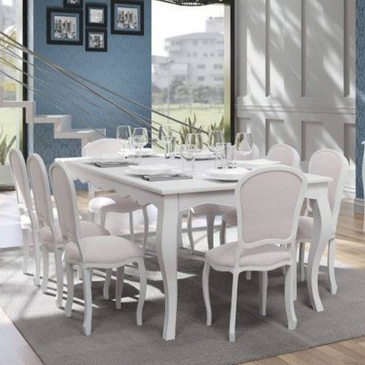 Mesa de Jantar Fixa Retangular Murano