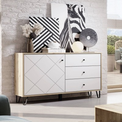 Aparador 1 Porta + 3 Gavetas Bilbao