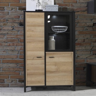 Elemento Cristaleira Alta 3 Portas L30 (c/ Luz LED)