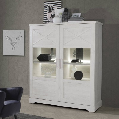 Cristaleira Baixa 2 Portas L69 (c/ Luz LED)