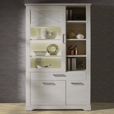 Cristaleira Alta 3 Portas + 1 Gaveta L69 (c/ Luz LED)