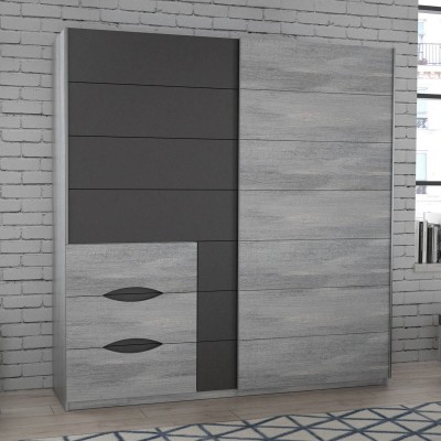 Roupeiro 2 Portas de Correr + 3 Gavetas B18