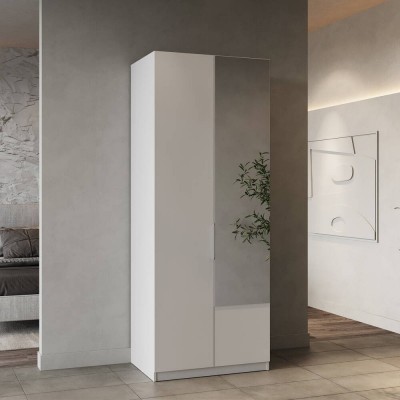 Roupeiro 2 Portas de Bater c/ Espelho Ghost