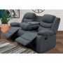 Pack Sofá 3 Lugares c/ Relax Manual + Sofá 2 Lugares c/ Relax Manual Luxor (Cinza)