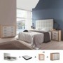 Pack Dormitorio Completo Lara c/ Cama Armani + Colchón Premium 17HR (190x140cm)