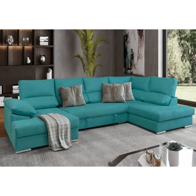 Sofá Esquina c/ Chaise Long Cama Milan Top (345x200cm)
