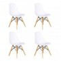 Pack de 4 Cadeiras Dinamarca (Branco)