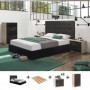 Pack Dormitorio Completo Alaya c/ Cama Armani + Somier (200x160cm)