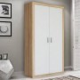 Pack Dormitorio Completo Lara Juvenil Cambria/Blanco c/ Armario + Colchón Doctor Back Basic 15HR (190x90cm)
