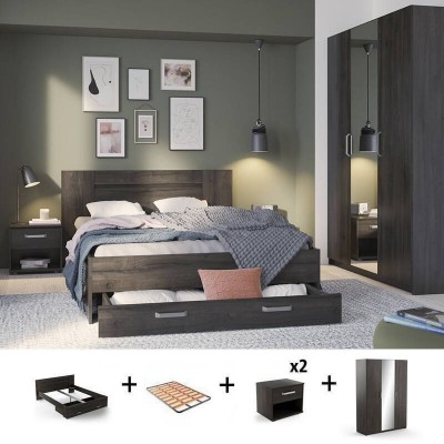 Pack Dormitorio Completo Richmond c/ Armario + Somier (200x160cm)