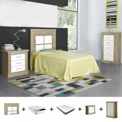 Pack Dormitorio Completo Juvenil Chellen + Colchón Basic 15HR (190x90cm)