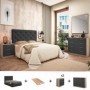 Pack Dormitorio Completo Monika/Orlando c/ Cómoda + Somier (200x160cm)