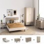 Pack Quarto Completo Saigon c/ 2 Mesas de Cabeceira (190x140cm)
