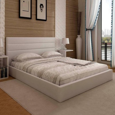 Pack Cama New York 190x140 Blanca + Somier + Colchón Premium 17HR