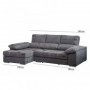 Sofá 2L + Chaise Long c/ Cama Logan (280x134cm)