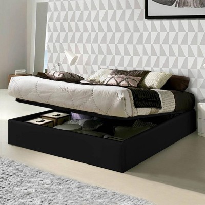 Pack Canapé Miami 190x140 Negro + Colchón Basic 15HR