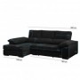 Sofá 2L + Chaise Long c/ Cama Logan (280x134cm)