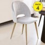 Pack de 4 Cadeiras Regina (Light Grey c/ Pernas Sonoma)