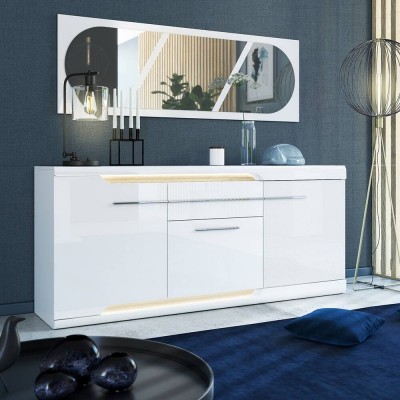 Aparador 3 Portas + 1 Gaveta Dayana (c/ Luz LED)