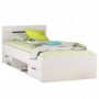 Pack Cama Michigan 200x90 Blanca + Somier + Colchón Basic 15HR