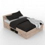 Pack Cama Michigan Roble + Somier + Colchón Basic 15HR (200x140cm)