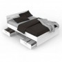 Pack Cama Michigan (Branco Matte) + Estrado + Colchão Basic 15HR (200x140cm)