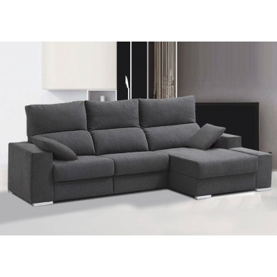 Sofá Chaise Long Reversível c/ 1 Puff Merengue (260x140cm)