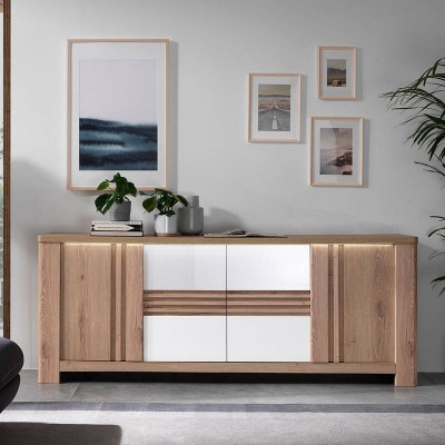 Aparador 4 Portas Palazzo Lacado (c/ Luz LED)