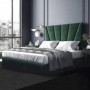 Pack Cama Las Vegas (Terciopelo Verde) + Somier (200x160cm)