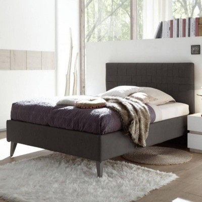 Pack Cama Marte (Cinza)  + Estrado + Colchão Basic 15HR (200x160cm)