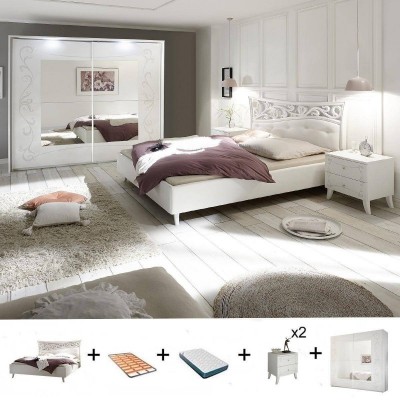 Pack Dormitorio Completo Soler c/ Armario + Colchón Basic 15HR (200x160cm)