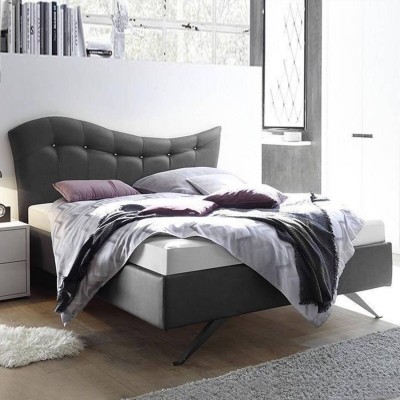 Pack Cama Onda (Gris) + Somier + Colchón Basic 15HR (200x160cm)