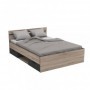 Pack Cama Michigan Roble/Gris + Somier (190x140cm)