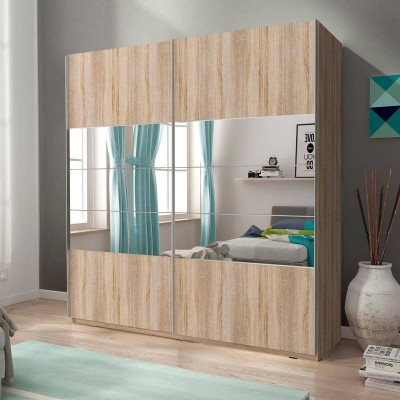 Armario 2 Puertas Correderas c/ Espejo Mika 1