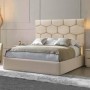Pack Cama Yasmin (Terciopelo Beige) + Somier (200x160cm)