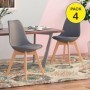 Pack de 4 Sillas Malmo (Gris)