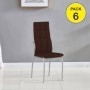 Pack de 6 Sillas Horátio (Choco)