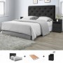 Pack Dormitorio Completo Orlando c/ 2 Mesitas de Noche Malwa M1 + Somier (195x150cm)