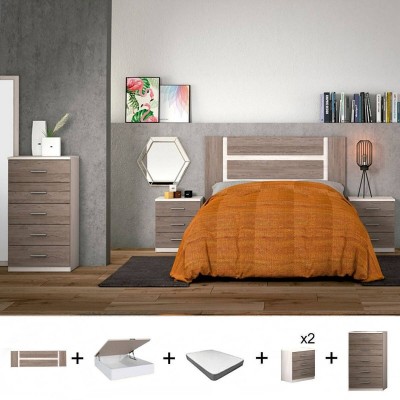 Pack Dormitorio Completo Monika c/ Sinfonier + Colchón Premium 17HR (190x150cm)