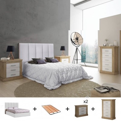 Pack Dormitorio Completo Chellen/Gomos c/ Sinfonier + Somier (200x160cm)