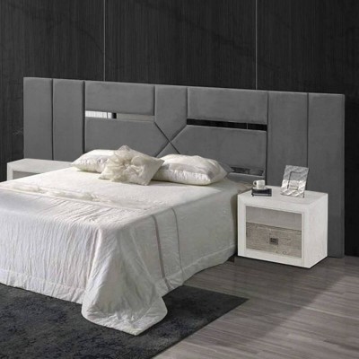 Cabecero Largo Tapizado con Espejo Bianca