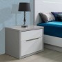 Pack Dormitorio Completo Viena c/ Cómoda (Gris/Blanco) + Somier (200x150cm)
