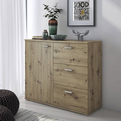 Aparador 1 Puerta + 3 Cajones Basel 1