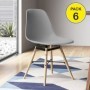 Pack de 6 Sillas Jena (Gris Claro)