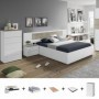 Pack Dormitorio Completo Aikos c/ Sinfonier (Blanco Artic/Roble Alaska) + Somier + Colchón Premium 17HR (190x150cm)