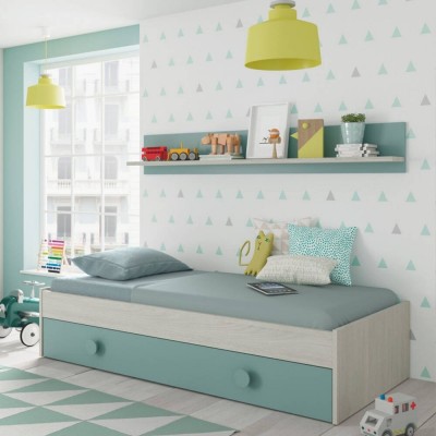 Estrutura Cama Juvenil Snuba + Prateleira (190x90cm)