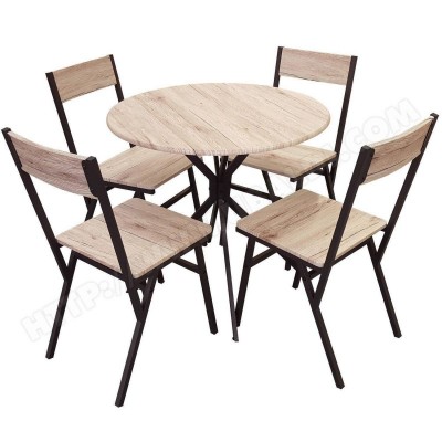 Mesa de Cocina Redonda c/ 4 Sillas Dock